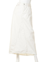 13ozホワイトデニムロングスカート