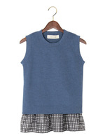 JCT デニム風ノースリーブ&レースインナーセット