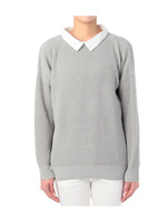 衿付き畦ニット