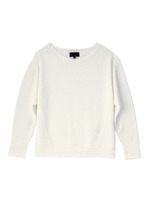 霜降り調ボートネックドルマンスリーブニット