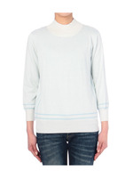 配色ラインハイネックニットプルオーバー