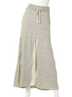 綿麻杢裏毛　スライダーロングスカート