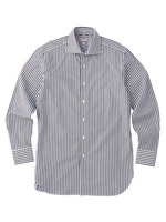 100/2グログランストライプシャツドレス