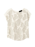 [L]シアーフラワーボーダージャカード