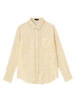 [L]麻ローンボーダーシャツ