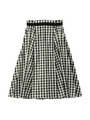 ギンガムチェックミモレ丈スカート