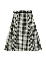 ギンガムチェックミモレ丈スカート