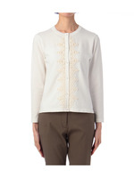 レース&パールビーズニットカーディガン