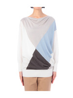 配色ブロッキングニット