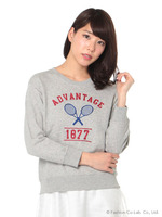 テニスラケット刺繍プルオーバー