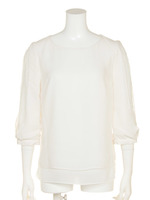 デザインスリーブブラウス