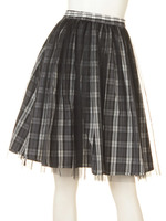 チュール×タフタリバーシブルスカート