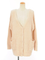 フェザーヤーンVネックカーデ