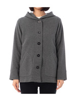 リップルボーダーフーデッドブルゾン