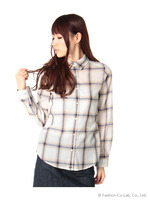 ワイドチェックシャツ