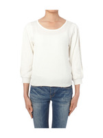 袖スリットレースニット