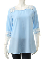 【ECURY】フラワーレース切替チュニック