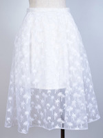 やし柄刺繍オーガンジーSK