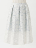 ジャガードミディ丈プリーツスカート