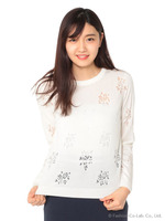 フラワーオパールニットプルオーバー