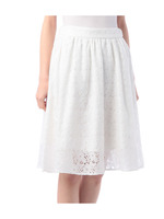 ミディ丈レースフレアスカート