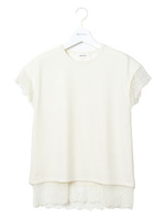 レース付きカットソー