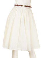 ベルト付クリスプコットンスカート
