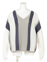 マルチストライプニットTOPS