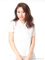 立体フラワービジューシフォンブラウス