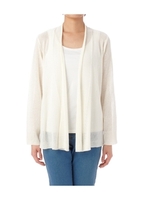 2WAY透かし編みニットカーディガン/ホワイト(002)