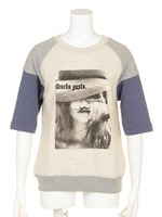 GirlsプリントバイカラースウェットP／O/T.GRY