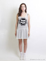 LSB symblic mesh dress/WHITE