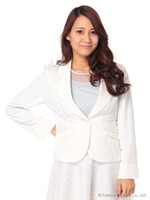 Lady美シルエットテーラージャケット/ベージュ