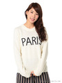 PARISジャガードニット/シロ