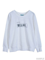 RELAXロゴ裏毛TOPS/杢グレー