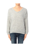 Vネックドロップショルダーニット/グレー(012)