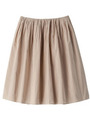 [L]ギャザープリーツスカート/ベージュ系(052)