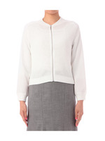 [L]スタジャン風ジップカーディガン/ネイビー系(093)