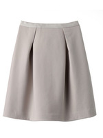 [L]ダブルクロスタックスカート/ベージュ系(051)