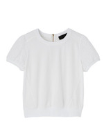 [L]袖レース切り替え裏毛プルオーバー/グレー系(012)