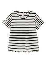 [S]バックペプラムボーダーカットソー/ネイビー系(393)