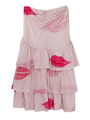 lip print bearone-piece/pink