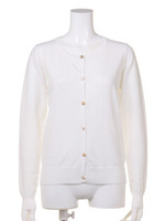 【2ndline】12ゲージ飾りボタンニットカーデCL−0367/WH