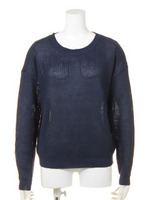 【2ndline】ベーシックローゲージニットトップスCL−0495/SAX