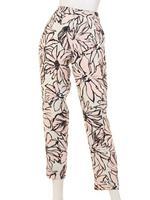 【CASUAL】Artフラワー テーパードパンツ/ブルー