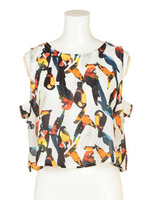 【CASUAL】バード柄T/T/ネイビー