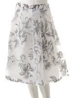 【CEDNIE】オーガンジーフラワーミディスカート/ホワイト