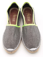 【GAIMO ESPADRILLES】RIBETE SHINY ESPADRILLE/NEGRO/AMARILL