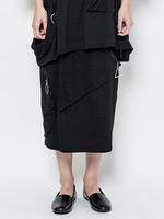 【IKUMI】○△□ POCKET SKIRT/WHITE