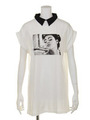 【MEN｀S LIKE】衿付きGIRL PHOTO BIG TEE/ブラック